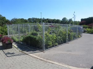 Temporary fence panel rentals and sales for garden centres and Christmas tree sales