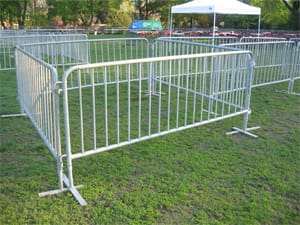 Pedestrian barriers rentals and sales for construction and special events
