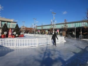White picket ice rink fence rentals