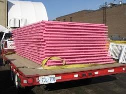 Perimeter Pink on trailer