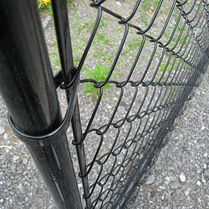 Custom black fence panels
