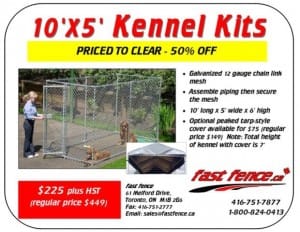 10x5 kennel kit clearance