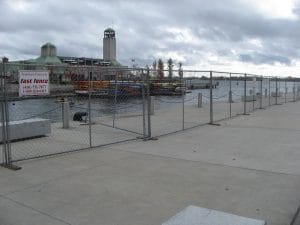 Harbourfront construction fence