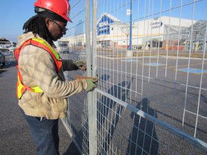 Construction fence inspection