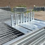 Temporary fence panels for sale steel ground stands